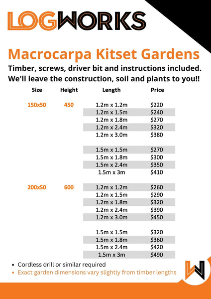 Macrocarpa Kitset Gardens